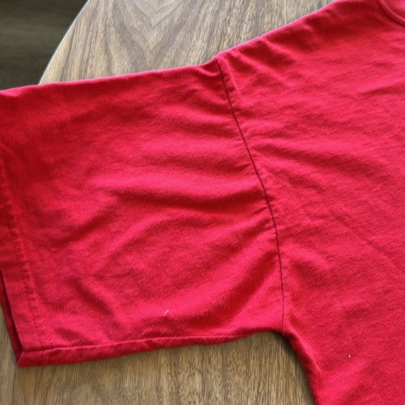 Vintage 90s Paris Eiffel Tower Red France Embroidered 100% Cotton T Shirt Large - Picture 4 of 7